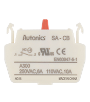 110 Volt (V) 'Alternating Current (AC) Voltage at 10 Ampere (A) Current Singular Contact Block (SA-CB)