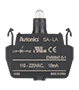 110 to 240 Volt (V) Light Emitting Diode (LED) Block Alternating Current (AC) Voltage White Singular Contact Block (SA-LA)